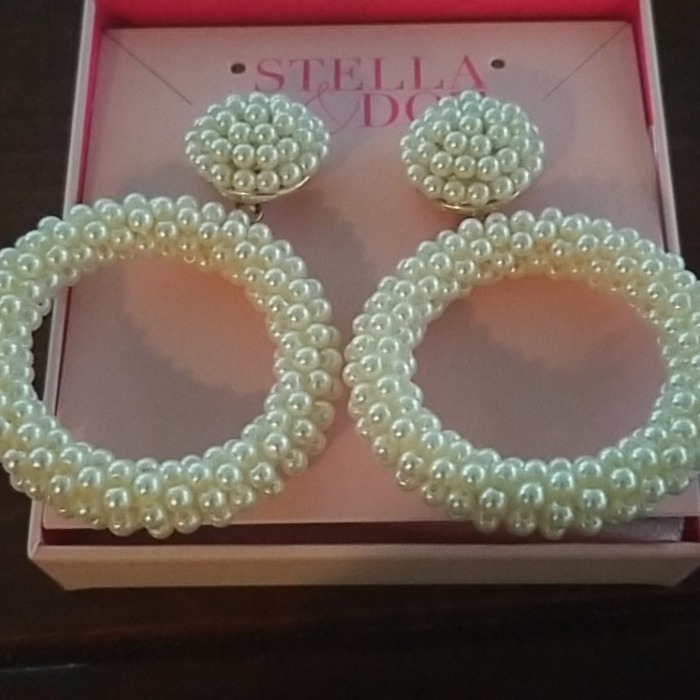 Pearl statement earrings